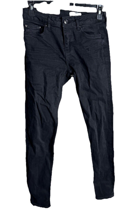 Zara Denim Womens Straight Leg Button Fly Coin Pockets Jeans Sz 36