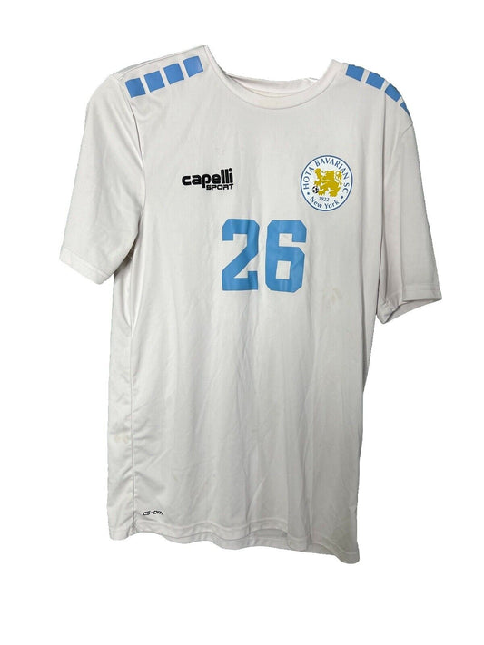 Capelli Sport Shirt Mens Medium White Short Sleeve Performance Crewneck