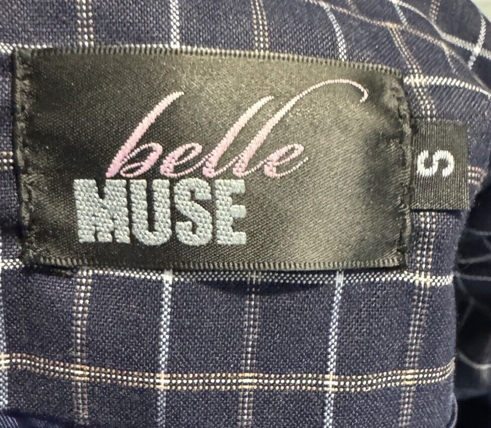 Belle Muse Blazer Womens small Linen Rayon Blend Jacket Lightweight