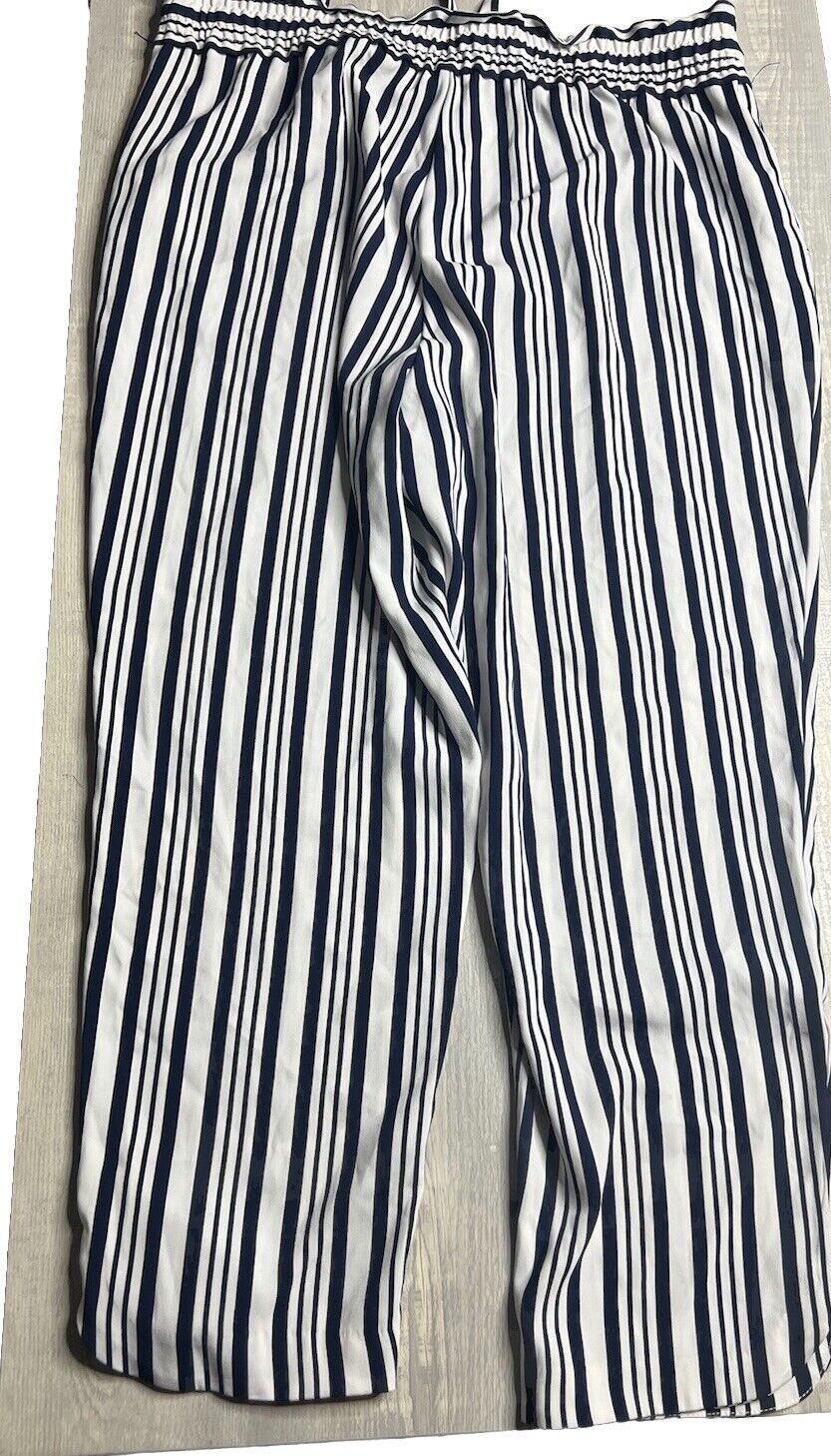 ZARA TRF Collection Wide Leg Stripes Womens Trousers SIZE XL