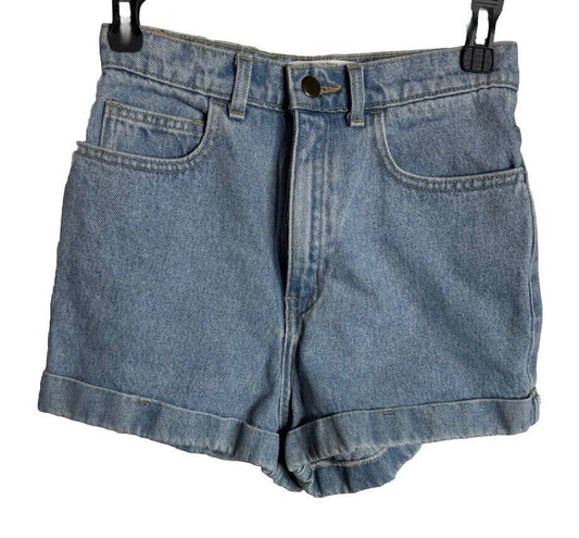 American Apparel Dark Wash Indigo High Waist Denim Jean Shorts Sz 27
