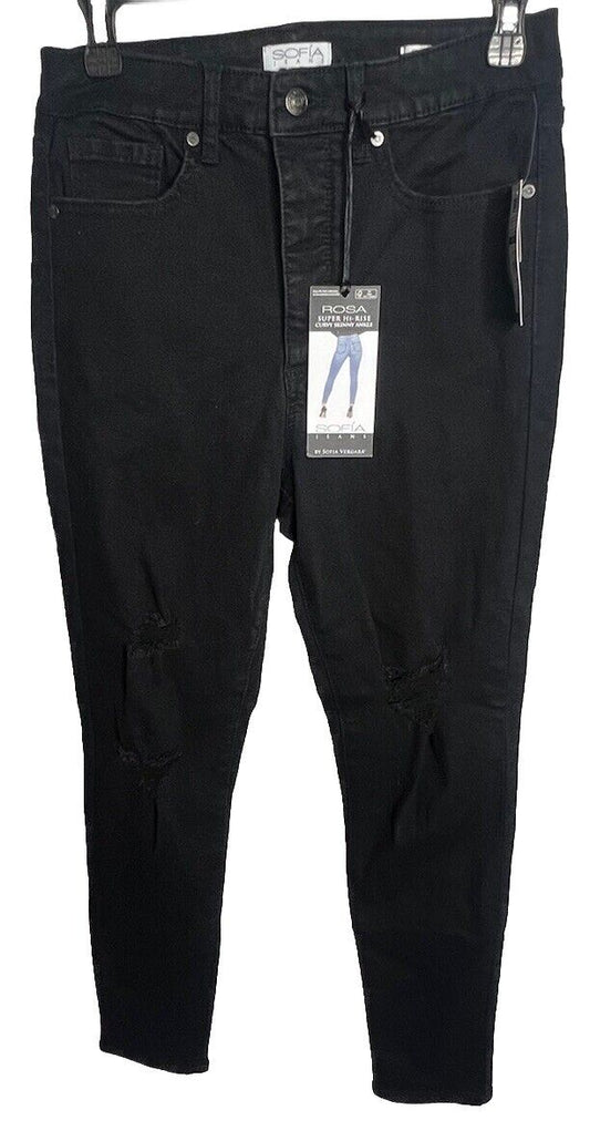 Sofia Jeans by Sofia Vergara Melisa High Rise Flare Various Sizes Black NEW 6