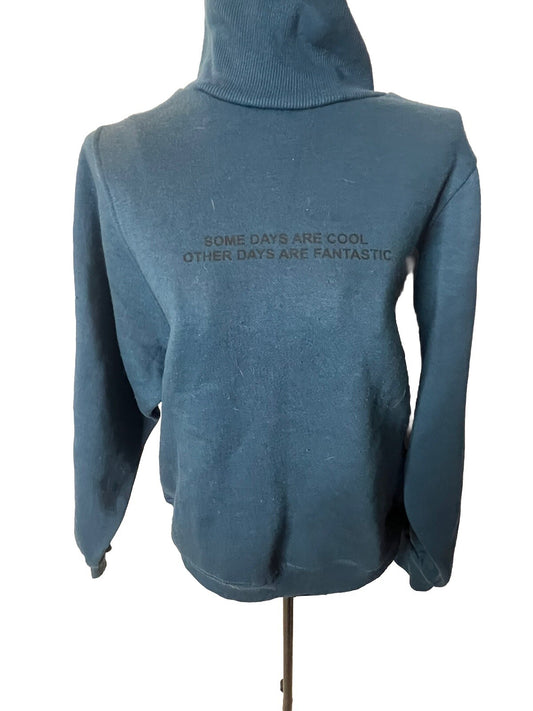 NWT Zara Kids Turtleneck Sweatshirt With Slogan ‘Some Days Are Cool…’ Size 13-14