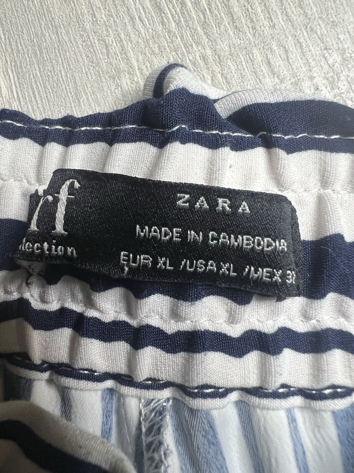ZARA TRF Collection Wide Leg Stripes Womens Trousers SIZE XL
