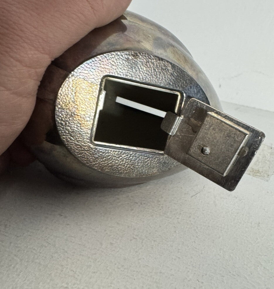 Vintage Metal Duck Coin Bank With Stopper