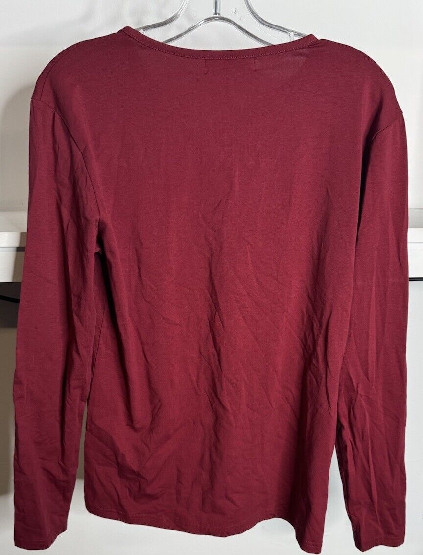 Kuyigo T Shirt Mens Size Medium Long Casual Sleeve Henley Neck