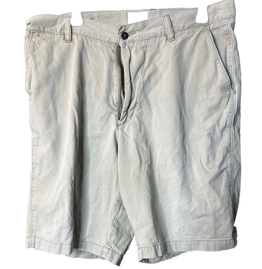 Indigo Palms Shorts Mens 36 Khaki Flat Front Chino Casual Outdoor
