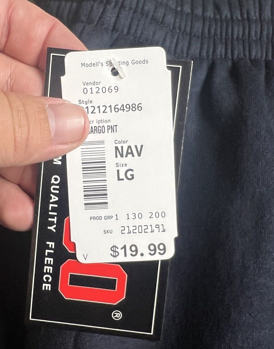 Men's Flex Cargo Pants  Heavy Duty Stretch Size Large Navy