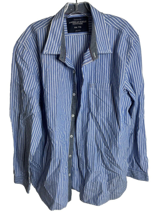 American Eagle Men’s Vintage Slim Fit Button Down Shirt Large 2XL/TTG