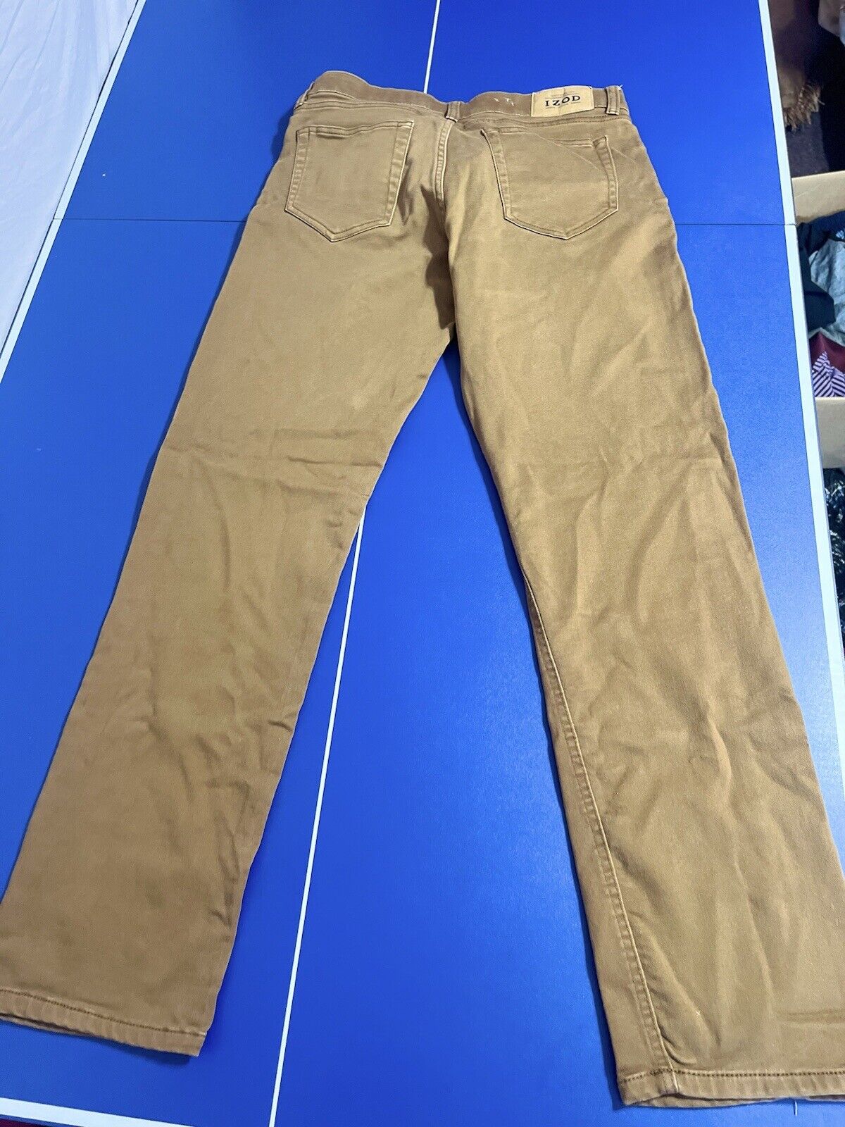 IZOD Men's Relaxed Fit Comfort Stretch Denim Jeans Vintage Khaki 32X34 NWT