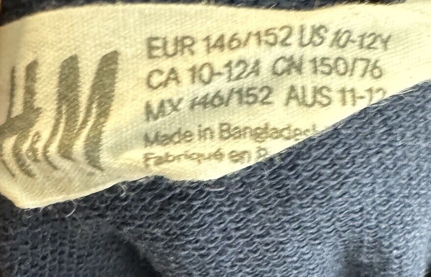 H&M Sweater Men's Size 10-12 Years Heather Crewneck Hoodie