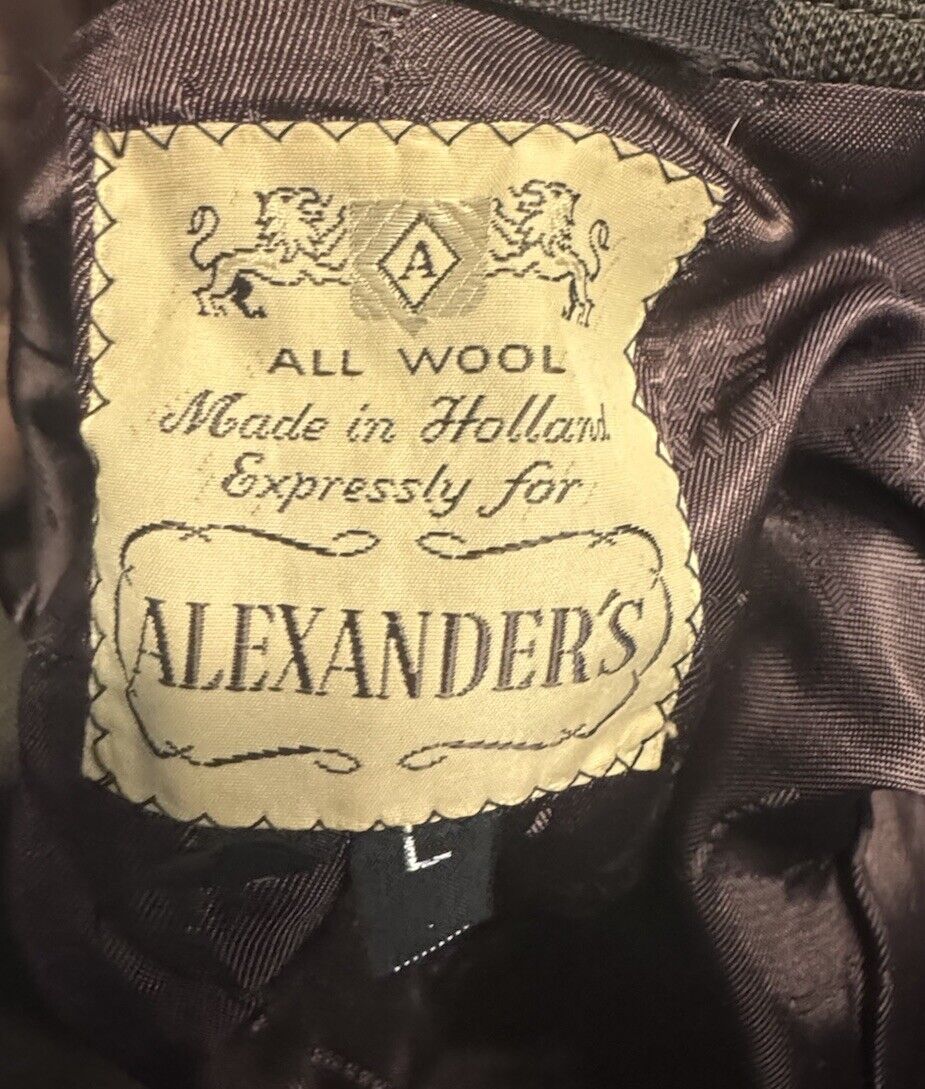 John Alexander Blazer Men's 38 Brown Solid Wool Three Button Cashmere