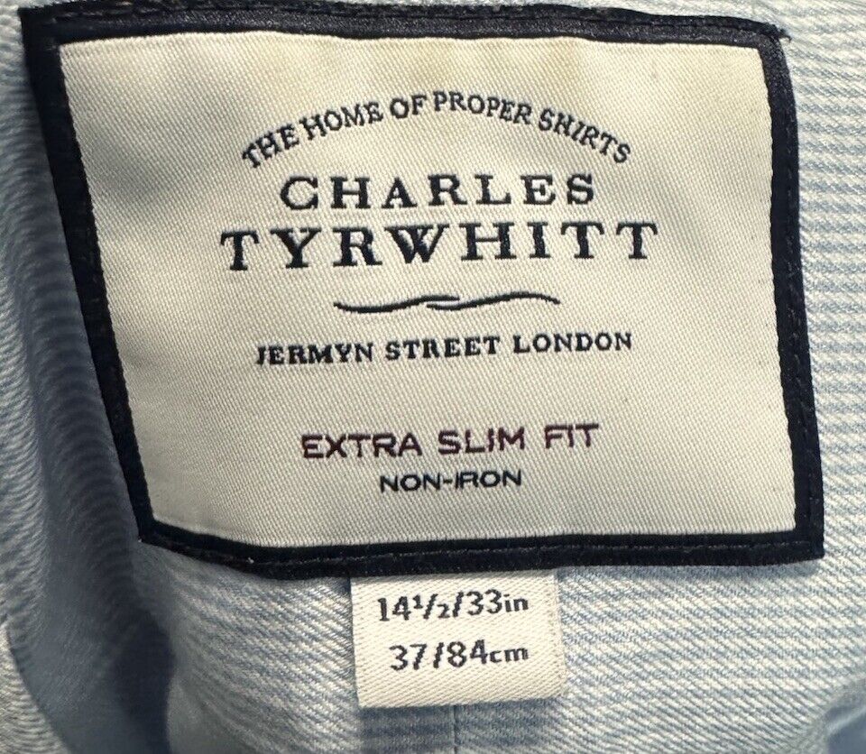 Charles Tyrwhitt Extra Slim Fit Non Iron Dress Shirt 14.5/37