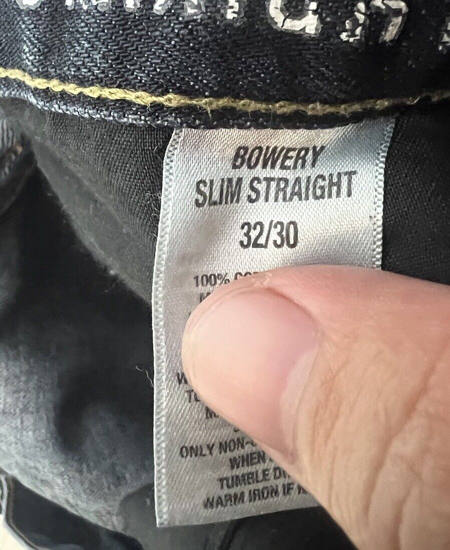 aeropostale bowery jeans slim straight mens 32/30 distressed