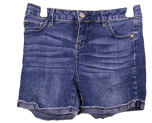 JUSTICE DENIM  CLASSIC SHORT MEDIUM WASH SIZE 16