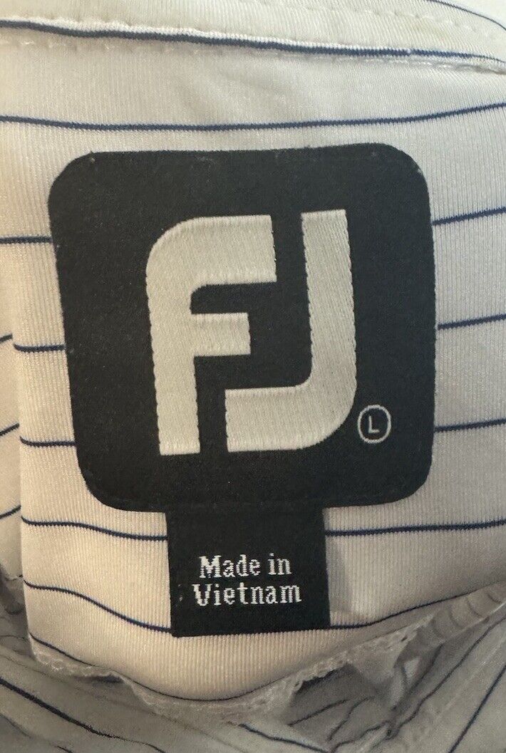 FJ Foot Joy Shirt Mens Large Polo Golf Short Sleeve  Breathable