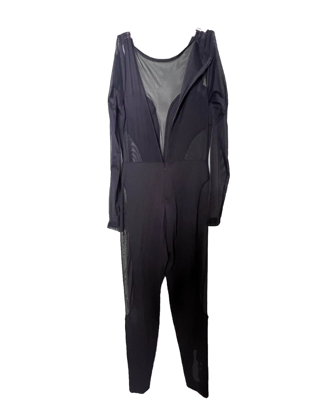 Fashion Nova Mesh Jumpsuit - Black - Size Small