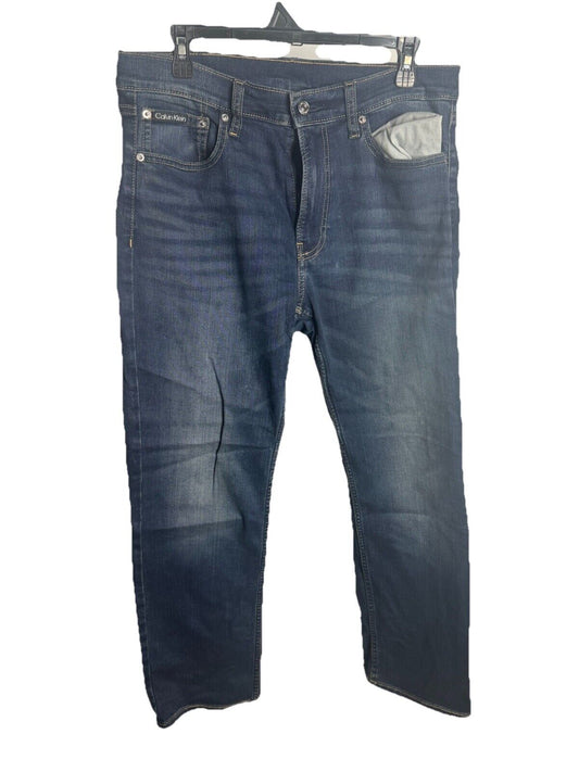 CALVIN KLEIN 33x30  Straight Easy Fit Blue Jeans