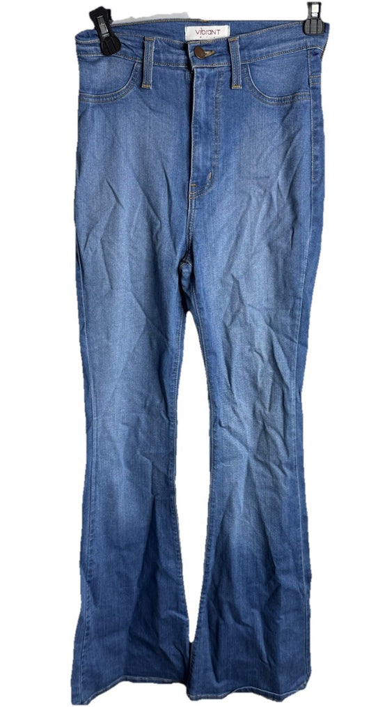Vibrant MIU Jeans Women's Size 7 Skinny Stretch Solid Blue