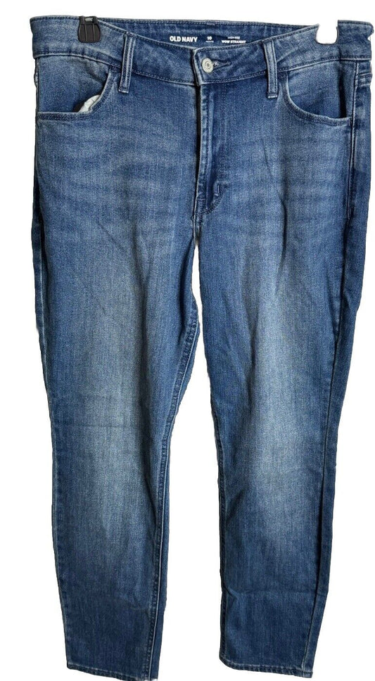 Old Navy Women's Petite Size 10 Blue Leg  Stretch Jeans