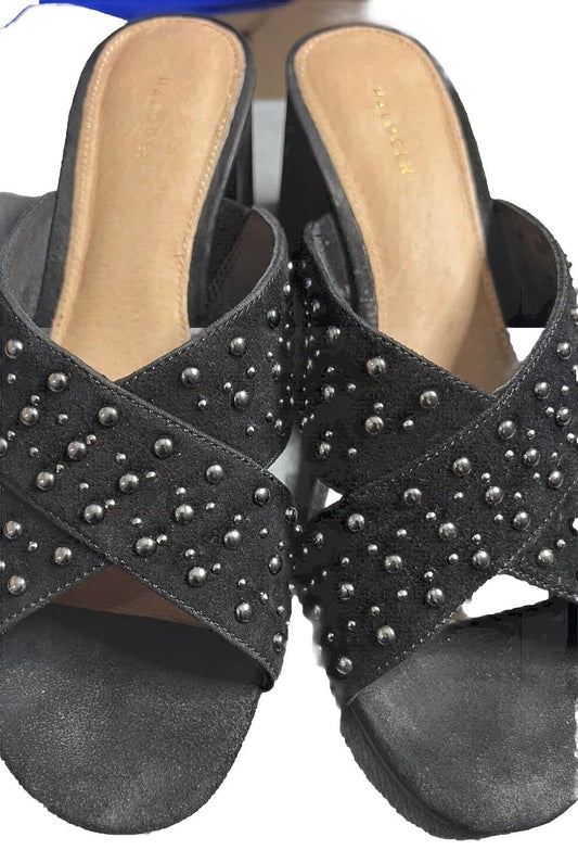 Halogen Womens Shoes Black Sandal Heels Size 8.5