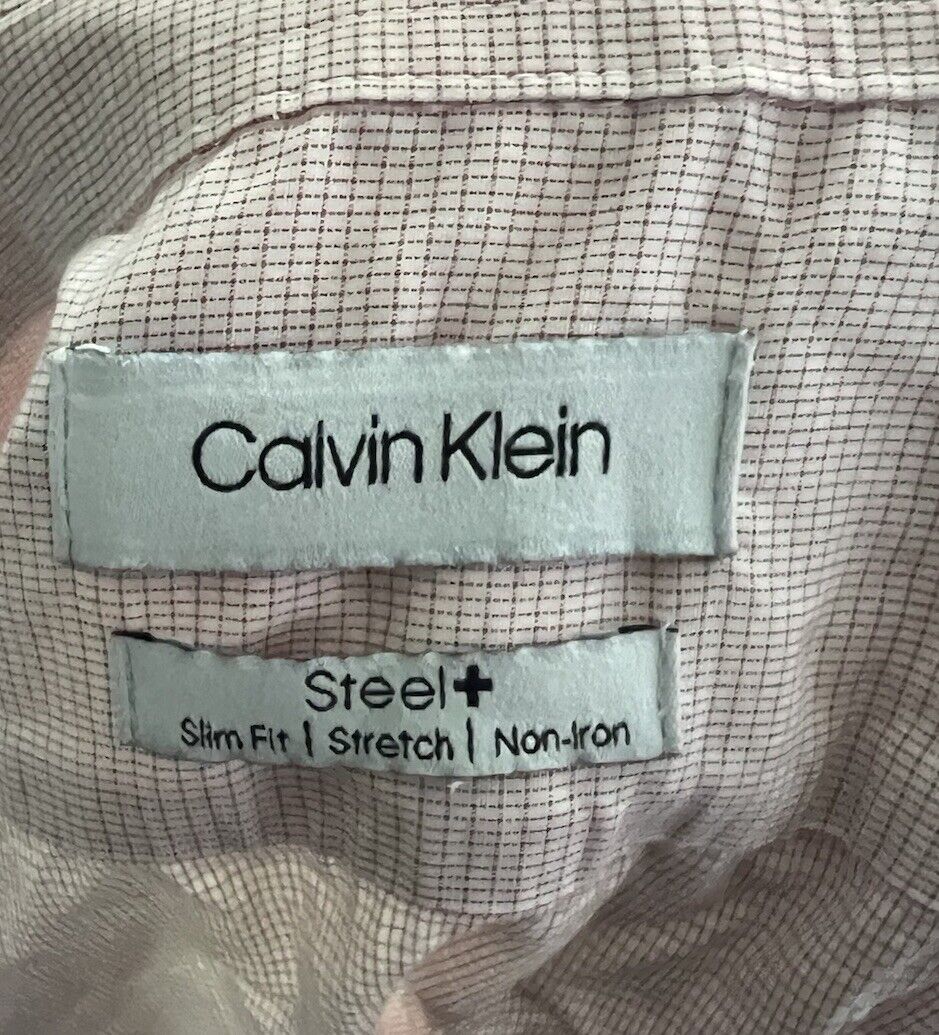 Calvin Klein Mens Shirt Button Down 16.5 32/33, Some Wear And Tear