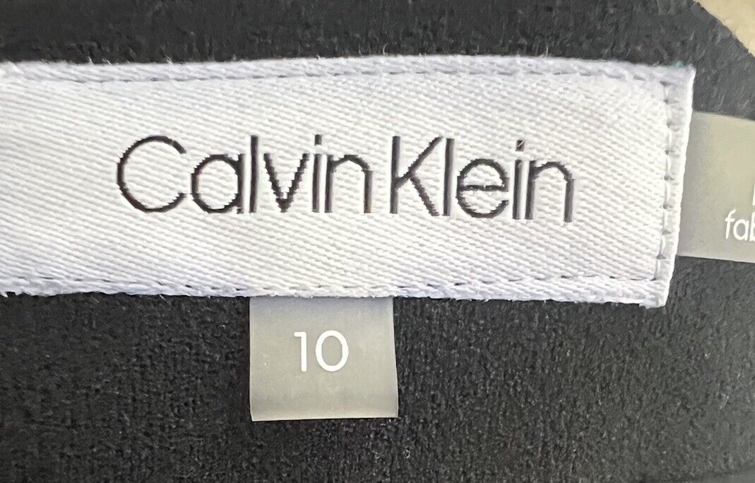 NEW Calvin Klein 10 Black Stretch Womens Straight