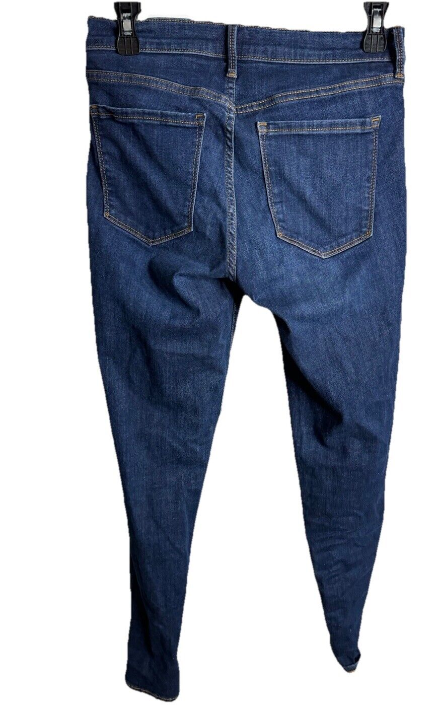 Gap Womens Jeans 4 / 27 Blue Skinny Denim Pant Mid Rise Dark Wash Solid Casual