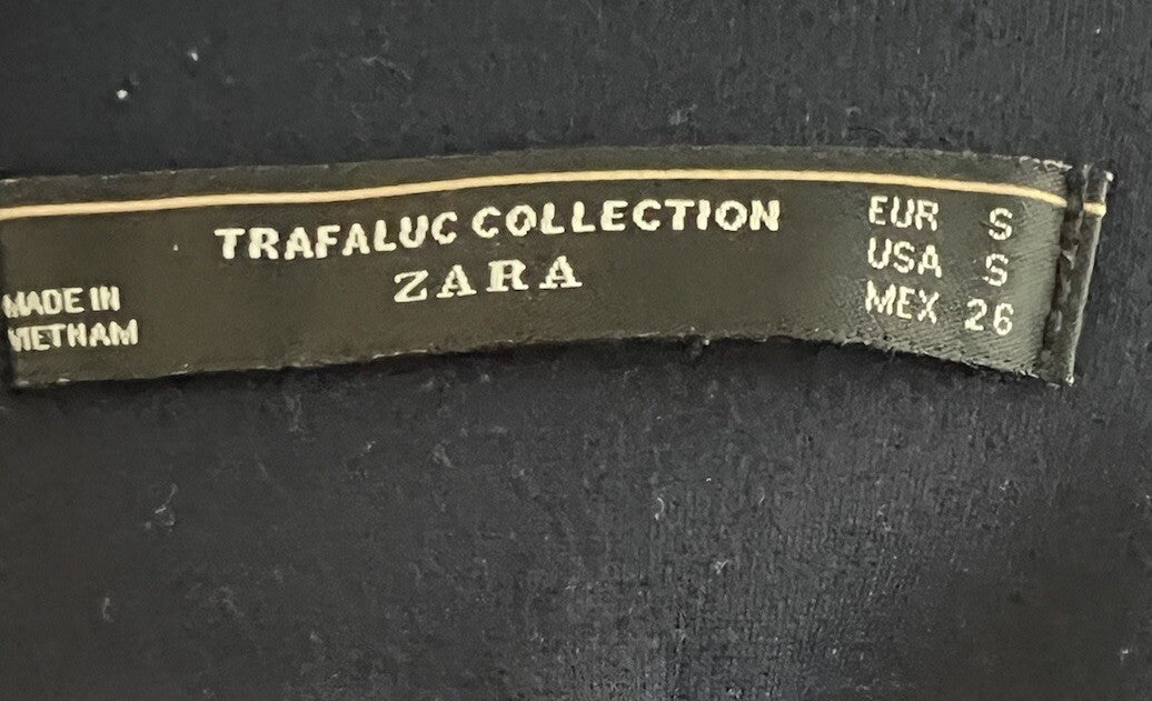 Zara Trafaluc Collection Stretch Python Pants Sz: Small Side Zip