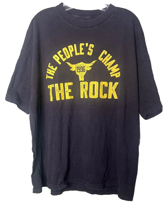 WWE The Rock The Peoples Champ Double Sided T Shirt 20 Years Wrestling Size 2XL