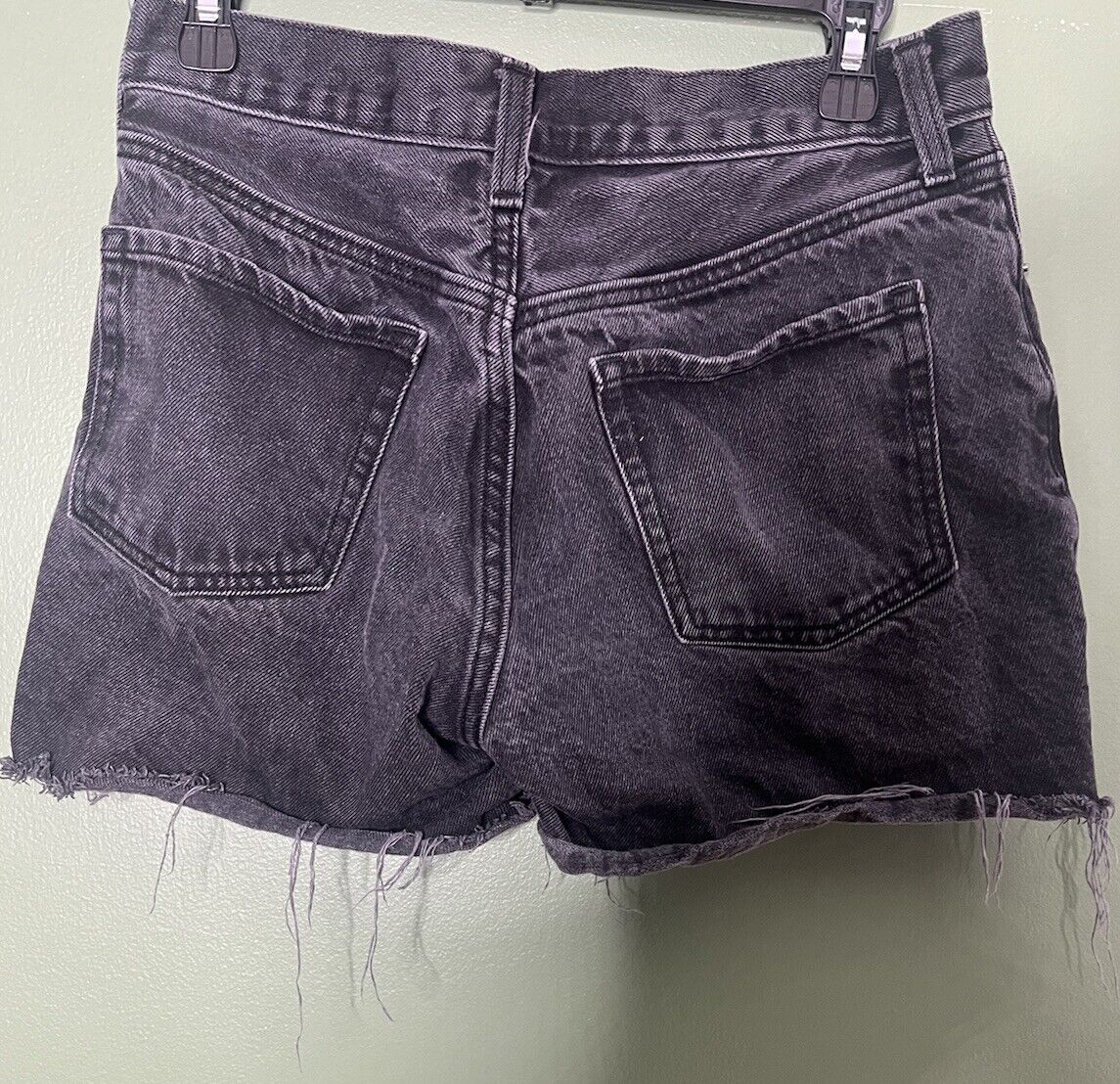 Old Navy High Rise Slouchy Straight Denim Shorts Women’s Size 2 Black
