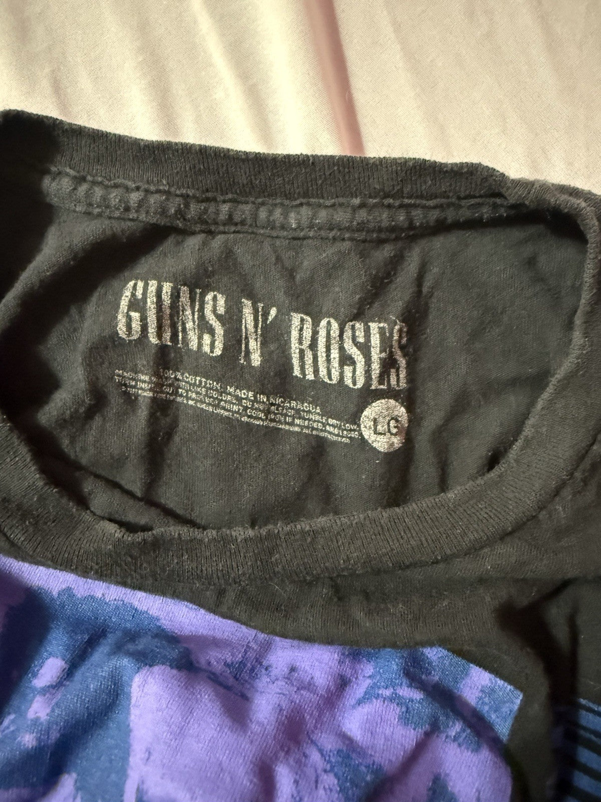 Guns N' Roses Use Your Illusion Graphic T-Shirt Black Short Sleeve Mens Size L