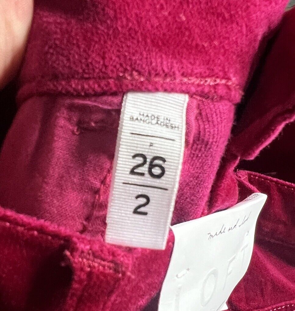 Ann Taylor Loft Women's 26/2P Skinny Red/ NWT