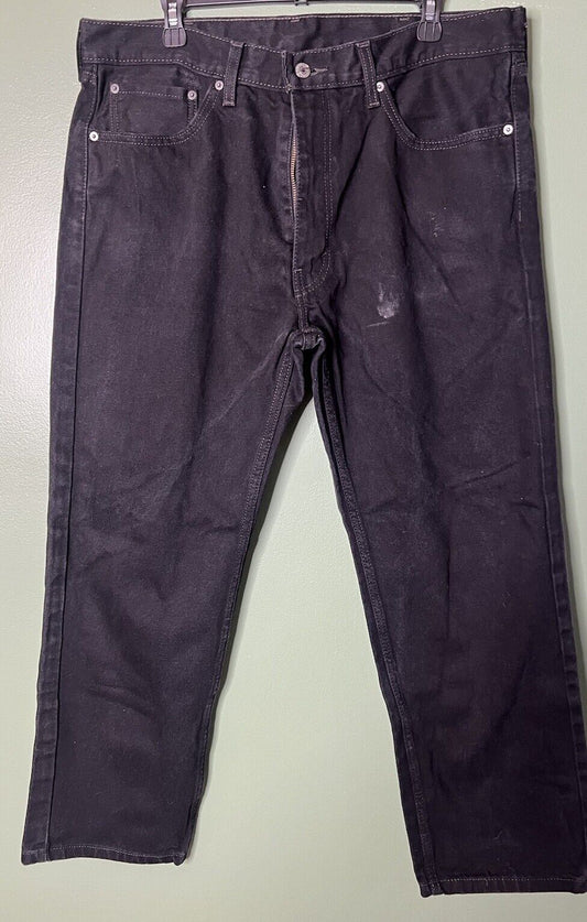 Levi's 505 Jeans Mens 38x30 Black Regular Fit