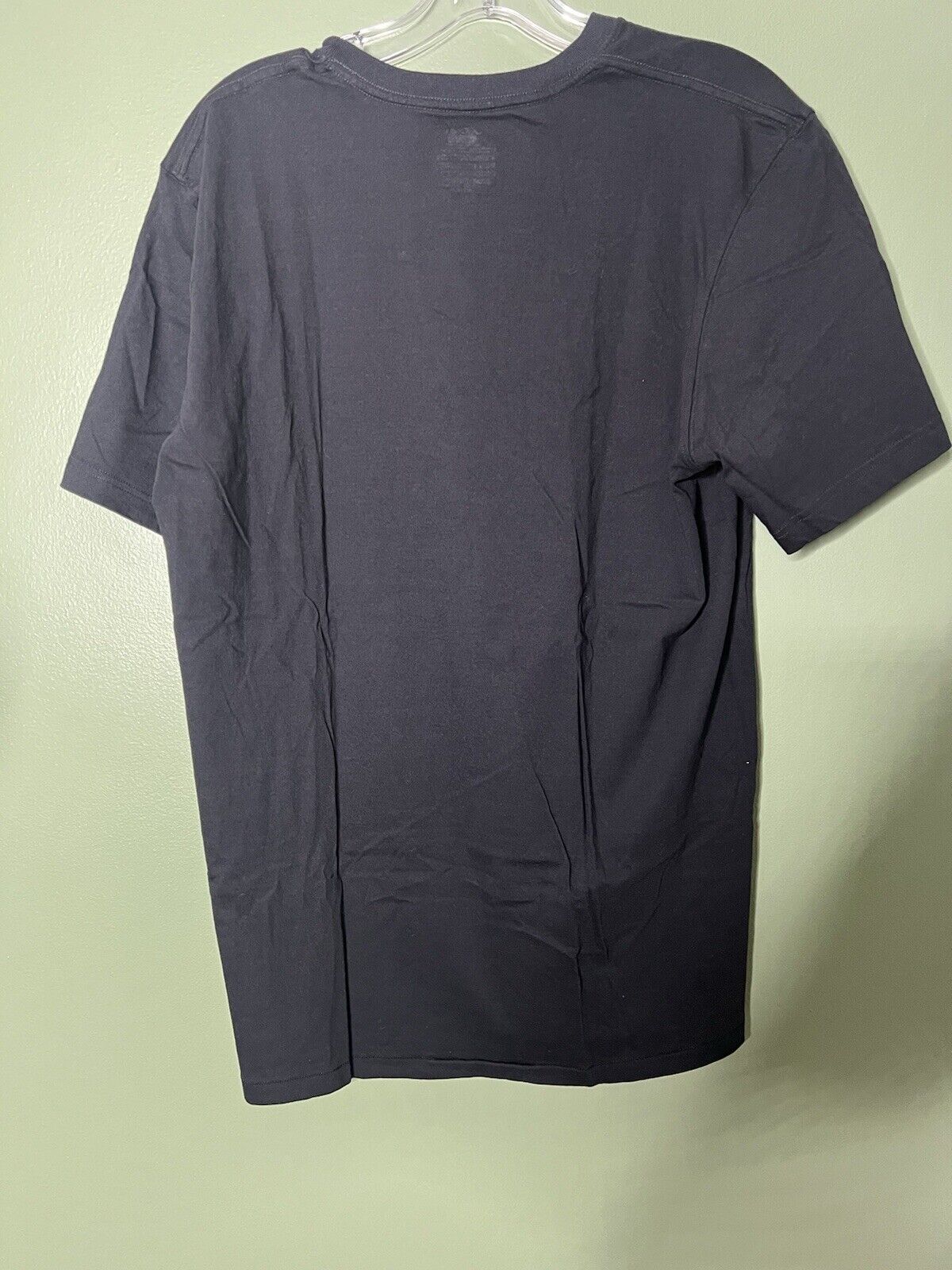 Jockey Mens Basic T-Shirt Black Short Sleeve Crew Neck 100% Cotton Tee Large