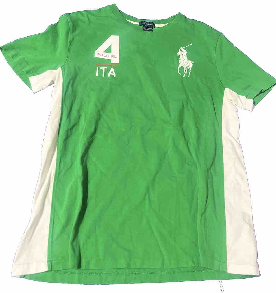 Polo Italia Shirt, Boys Size XL, Ralph Lauren, High Quality, Designer, Green