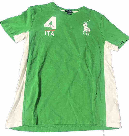 Polo Italia Shirt, Boys Size XL, Ralph Lauren, High Quality, Designer, Green