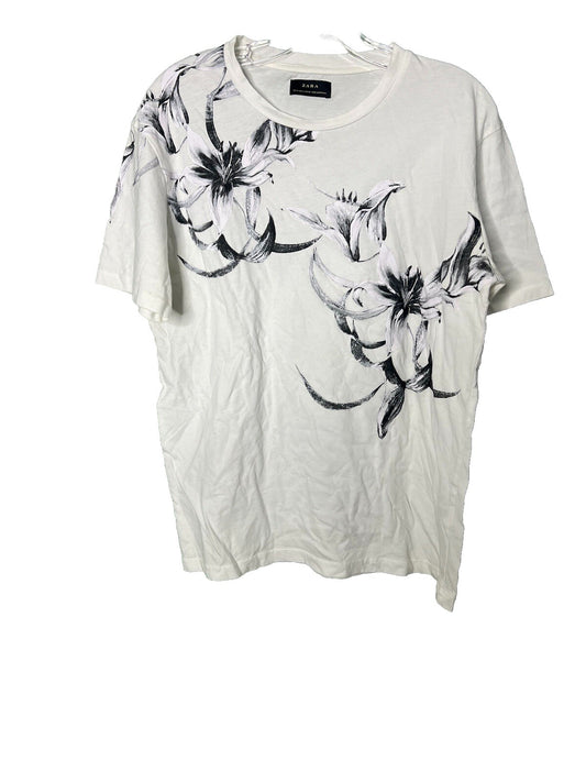 Zara Short Sleeve T-Shirt-Size Medium Floral Print