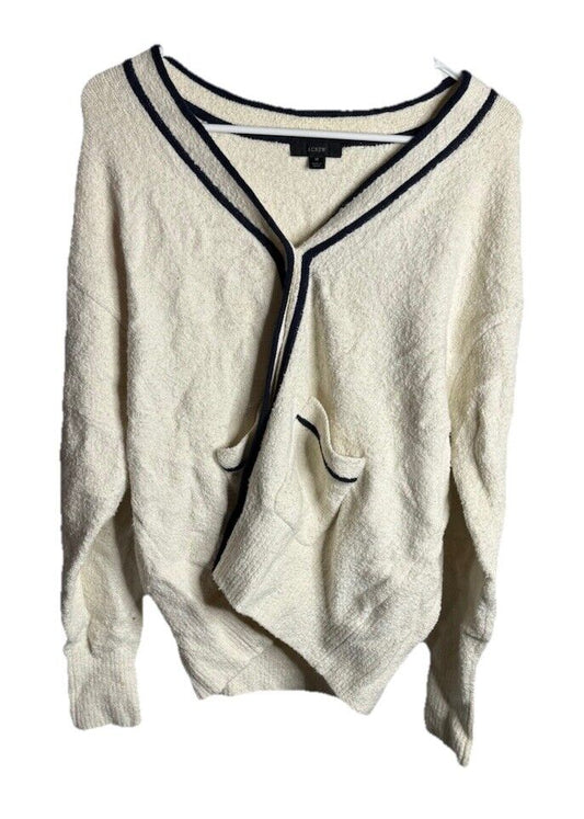 J Crew Sweater Womens Medium Knit Cardigan Lightweight Preppy