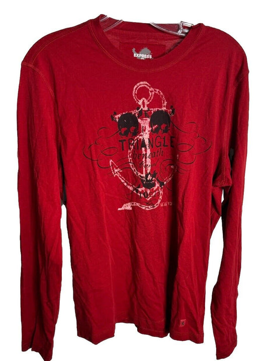 Express Mens Shirt  Long Sleeve  Crew Neck Size Medium