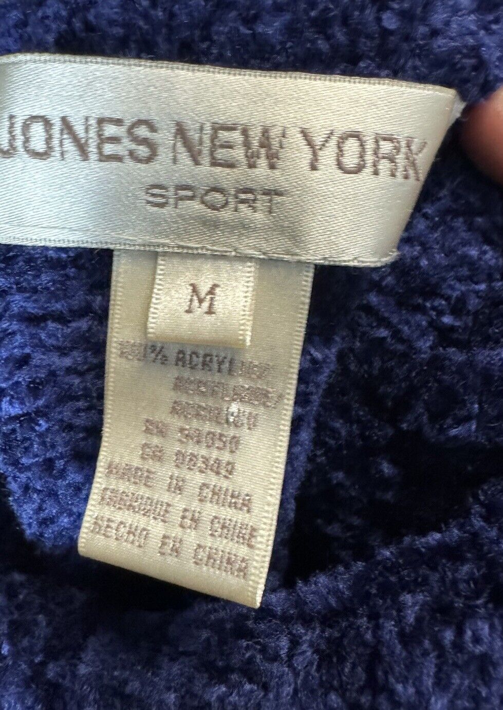 Jones New York Sport Wmns Long Sleeve Ribbed Business Casual Turtleneck Sz M