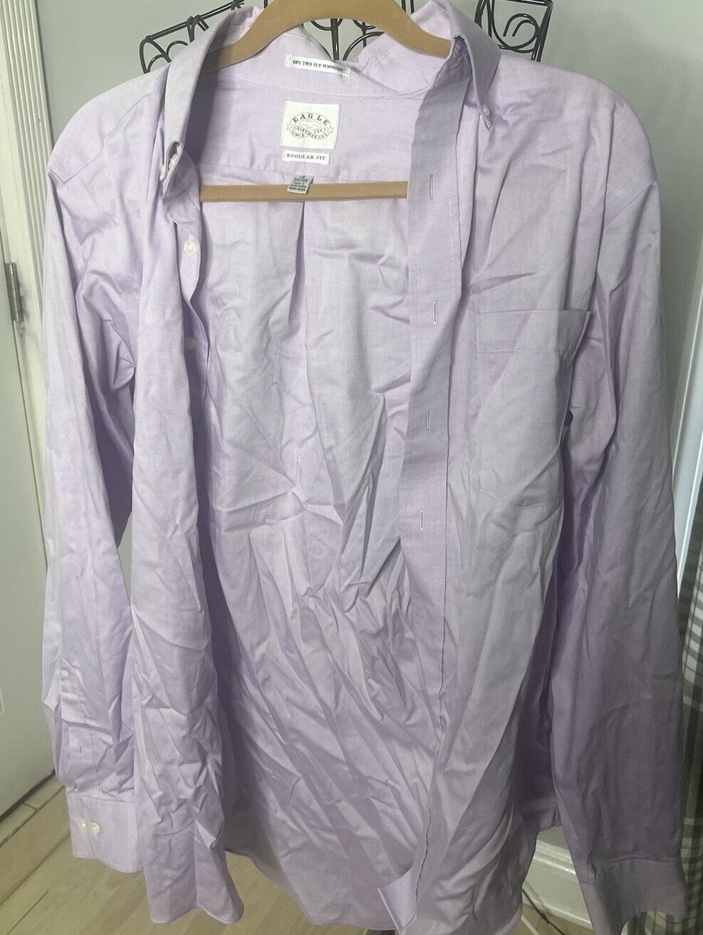 Eagle Shirt Mens 15 34/35 Button Up Long Sleeve
