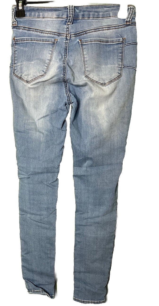 S.O.N.G. Jeans Size 1/25 Blue Curvy High Rise Skinny Ankle/ Some Wear And Tear