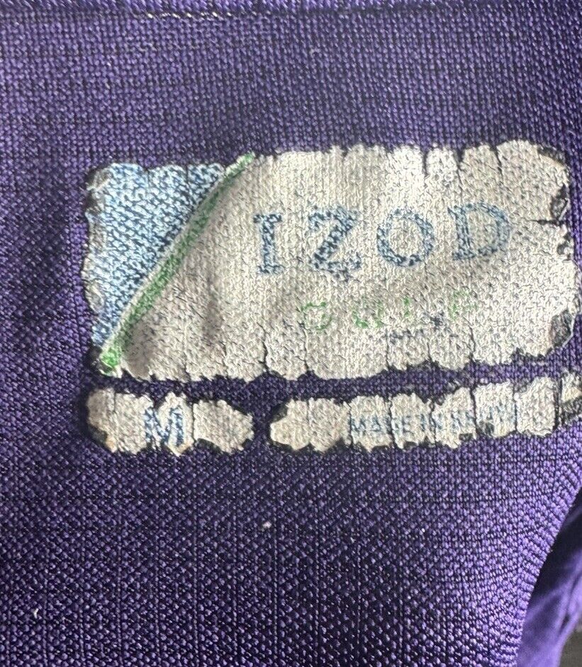 IZOD Pique Polo Shirt Mens Medium  IZ Logo Short Sleeve Casual
