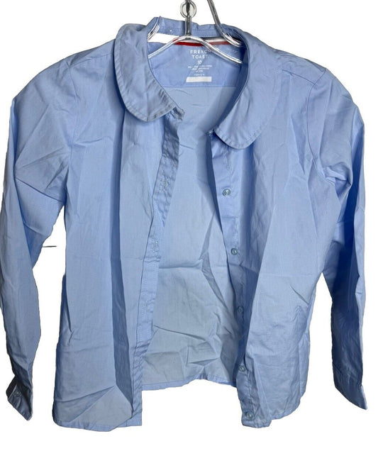 French Toast Button Down Shirt Girls Size 10 Long Sleeve School Uniform