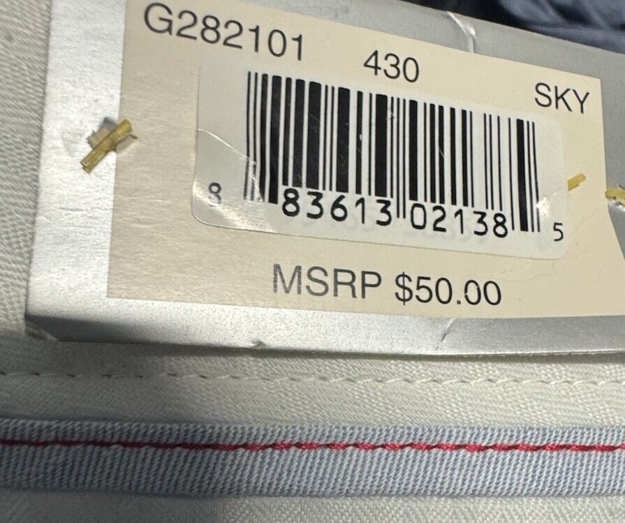 New Geoffrey Beene Flat Front Stain Protection Stone Khaki Pants Size 36 X 30