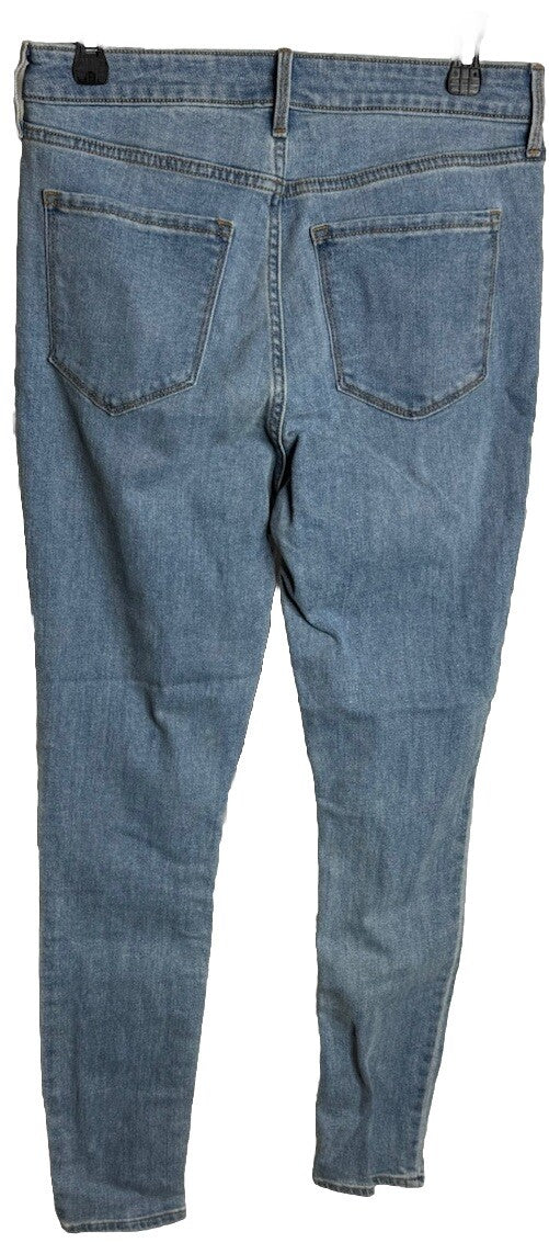 Old Navy Women's Size 10 Blue Super Skinny Medium Wash Cotton Blend Stretch Jean