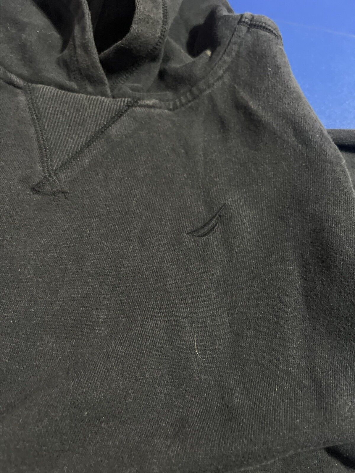 Nautica Hooded Sweatshirt Boys Large 14/16, Black, High Quality, Front Pockets