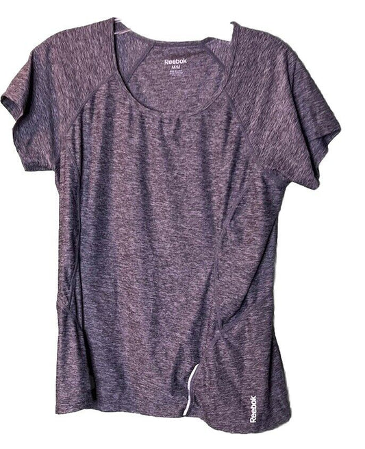 Reebok Slim Fit Shirt Womans M Gray Performance Running