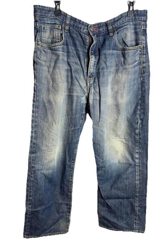 Nautica Jeans Sz 36x30 Mens Blue Cotton Pants Denim Relaxed Straight Casual Work